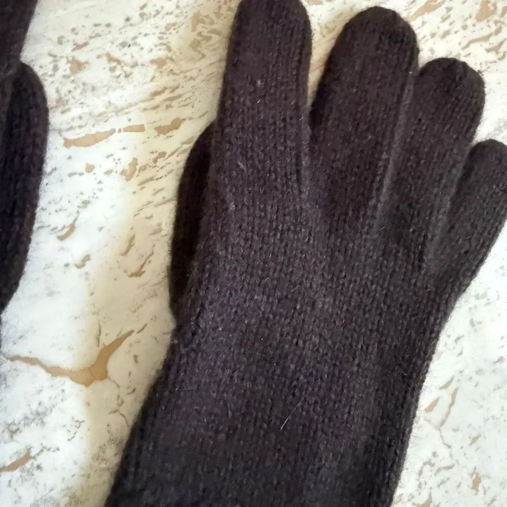 Lauren Ralph Lauren wool/rabbit blend long knit gloves